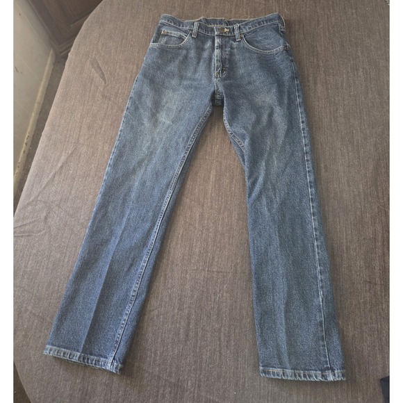 Wrangler 1096FXVMF Blue Denim Jeans Men's Regular Straight  Leg Fit Size 31x30 - Picture 2 of 5